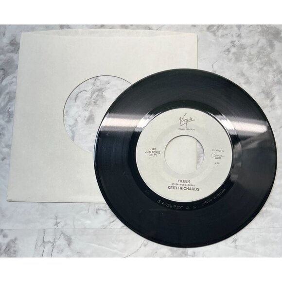 Keith Richards Eileen / Wicked as it Seems 45 Vinyl 90s Rock Jukebox Virgin - Picture 3 of 6